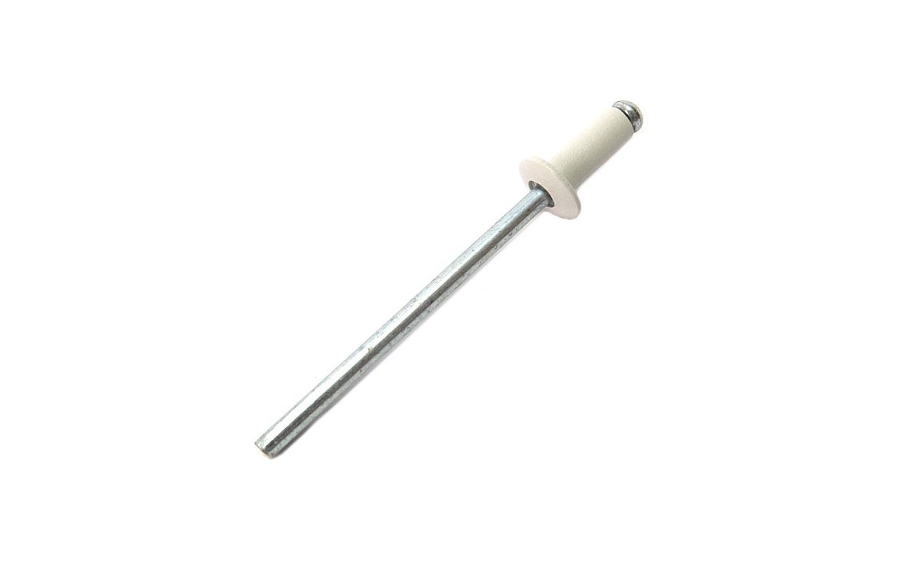 Заклепка вытяжная комбинированная,  RAL9003 белый сигнальный 4х12